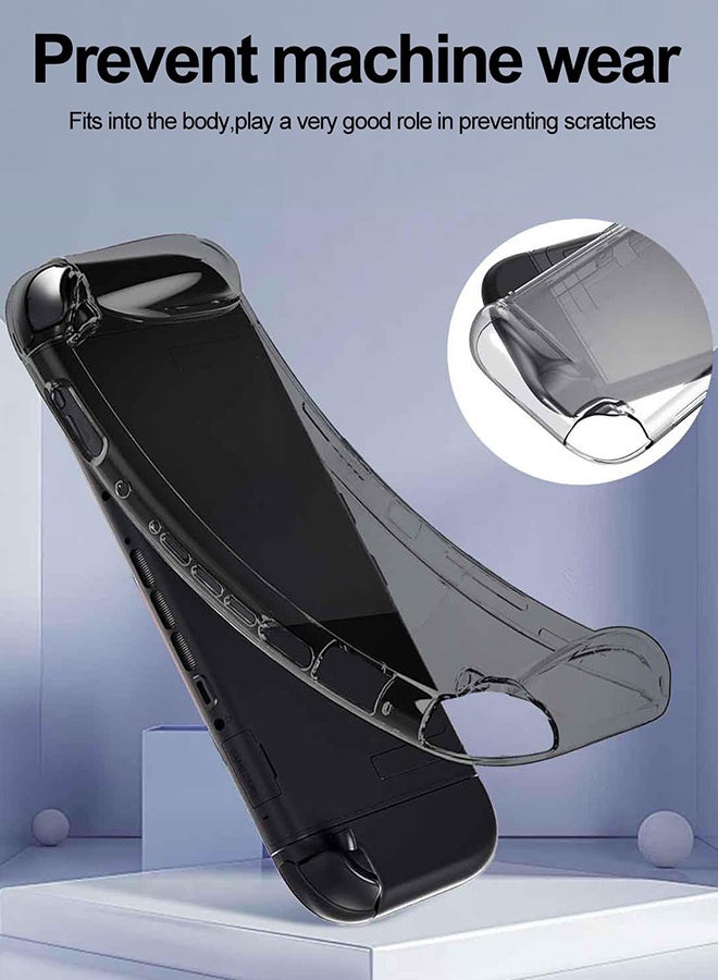Tersely Clear Protective Case for Nintendo Switch 2 2025, Soft TPU Cover Full-Body Protection Shock-Absorption Anti-Scratch, Ergonomic Grip Design - Clear Black - Image 5