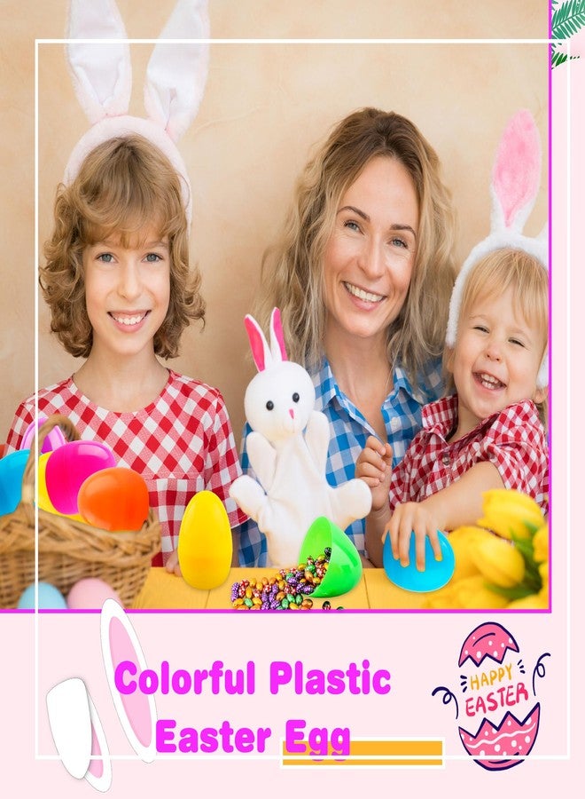 Haconba 12 Pack 4 Inch Fillable Easter Eggs with Flat Bottom Colorful Plastic Large Easter Eggs for Easter Basket Fillers Egg Hunt Easter Party Supplies, 6 Colors - Image 4