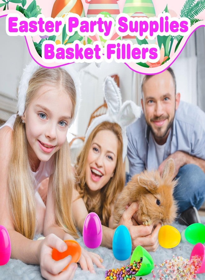 Haconba 12 Pack 4 Inch Fillable Easter Eggs with Flat Bottom Colorful Plastic Large Easter Eggs for Easter Basket Fillers Egg Hunt Easter Party Supplies, 6 Colors - Image 3