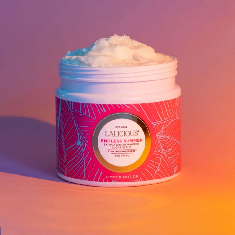 LaLicious Endless Summer Extraordinary Whipped Sugar Scrub  Cane Sugar Body Scrub Made with Coconut Oil  Honey No Gluten or Parabens 16oz - Image 3