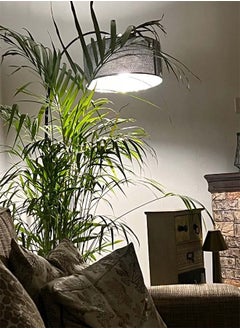 Sumkyle Nordic Simple LED Floor Lamp Modern Eye-protecting Vertical Standing Lamp For Bedroom Living Room Study Office Fabric Lampshade Floor Lighting With 12W Tricolor LED Bulb Black 185x70 cm  - Image 3
