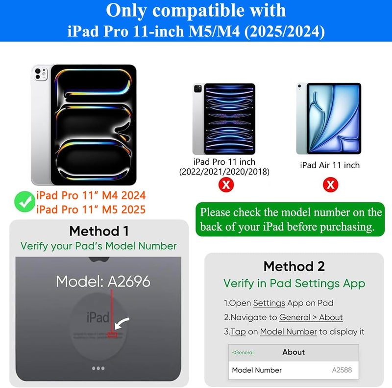 آرترابيت 【English & Arabic】لوحة مفاتيح سحرية لـ iPad Pro 11 بوصة 2024 (M4)، حقيبة لوحة مفاتيح لـ iPad Pro 11" M4 مع حامل مغناطيسي عائم، لوحة لمس متعددة اللمس، شاشة رقمية، مفاتيح بإضاءة خلفية بـ 7 ألوان - Image 2