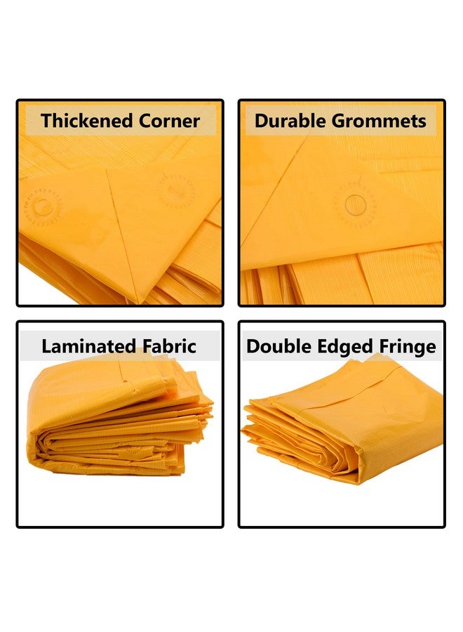 Kuber Industries Kuber Industries Tirpal | 6x6 Feet | Waterproof Tarpaulin Sheet | 120 GSM Tadpatri | Tharpai | Eco-Friendly Tent Tirpal | Thadika | Thappi | Tarp | Lightweight Premium Tirpal | Yellow - Image 4