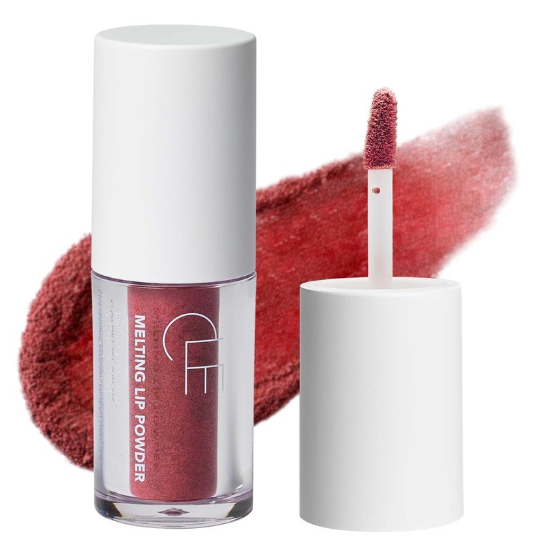 CLE Cosmetics Melting Lip Powder - Lip Tint (Vegan, Cruelty Free, Paraben-Free) with Long-Lasting, Weightless Lip Stain, Usable on Lips, Eyes and Cheeks, Matte Finish (Desert Rose / 0.07 oz)