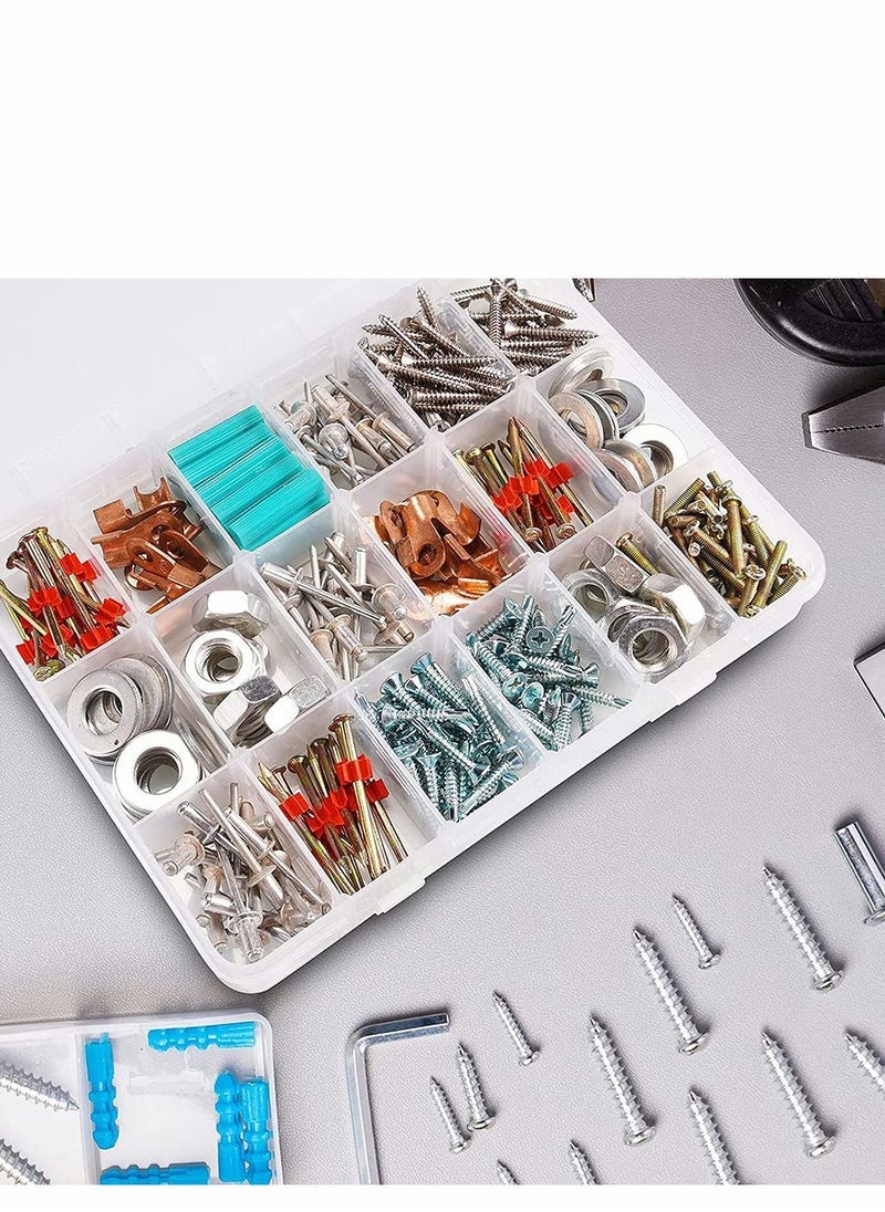 Y&D 18 Grids Plastic Jewelry Organizer Box Storage Container with removable Dividers, for Bead Organizer, Fishing Tackles, Jewelry, Craft DIY Organizers  - Image 3