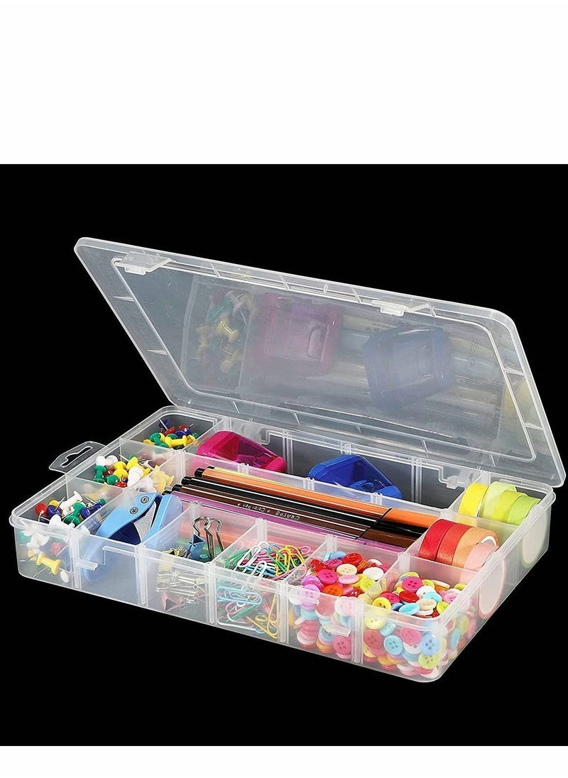 Y&D 18 Grids Plastic Jewelry Organizer Box Storage Container with removable Dividers, for Bead Organizer, Fishing Tackles, Jewelry, Craft DIY Organizers  - Image 5