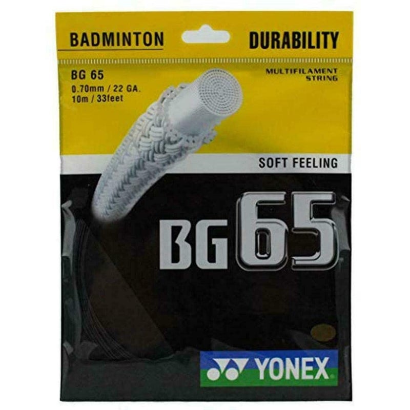 Yonex BG 65 Badminton String - Black - Image 1