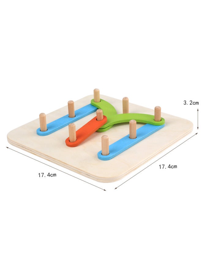 Children's Wooden Toys Strange Creative Variables Set Column Alphanumeric Shape Matching Jiggle Figure Cognitive Building Blocks-Color:Creative Column - Image 5