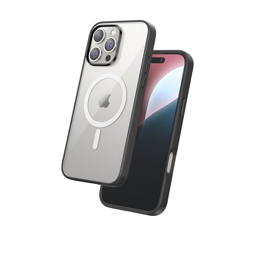 FLOLAB Surtect TriFusion Magnetic for iPhone 16 Pro Case Protective Slim Design Magsafe Compatible Military Grade Black Clear - Image 1