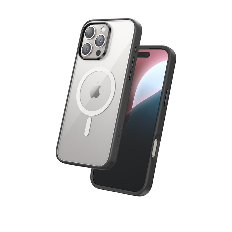 FLOLAB Surtect TriFusion Magnetic for iPhone 16 Pro Case Protective Slim Design Magsafe Compatible Military Grade Black Clear - Image 2