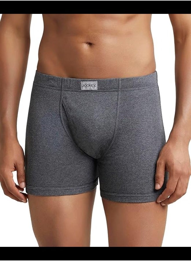 JOCKEY - Jockey 8008 Men's Super Combed Cotton Rib Solid Boxer Brief with Ultrasoft Concealed Waistband (Pack of 2) - Image 1