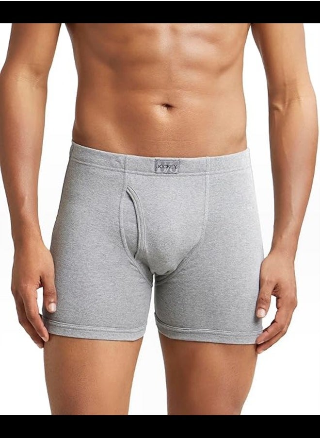 JOCKEY - Jockey 8008 Men's Super Combed Cotton Rib Solid Boxer Brief with Ultrasoft Concealed Waistband (Pack of 2) - Image 1