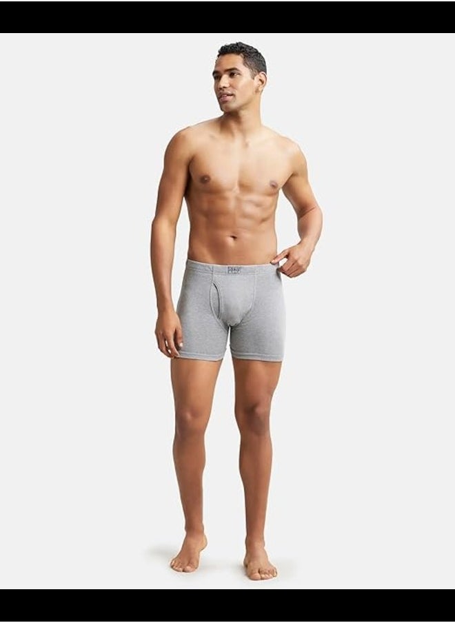 JOCKEY - Jockey 8008 Men's Super Combed Cotton Rib Solid Boxer Brief with Ultrasoft Concealed Waistband (Pack of 2) - Image 1