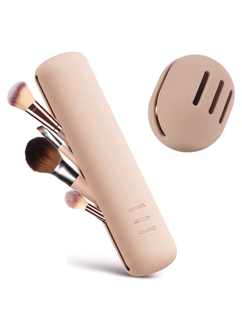 Silicone Makeup Brush Holder & Makeup Sponge Holder - Travel Makeup Brush Holder - Silicone Brush Holder Protects Makeup Brushes, Makeup Sponge Holder, Makeup Brush Travel Case - Image 1