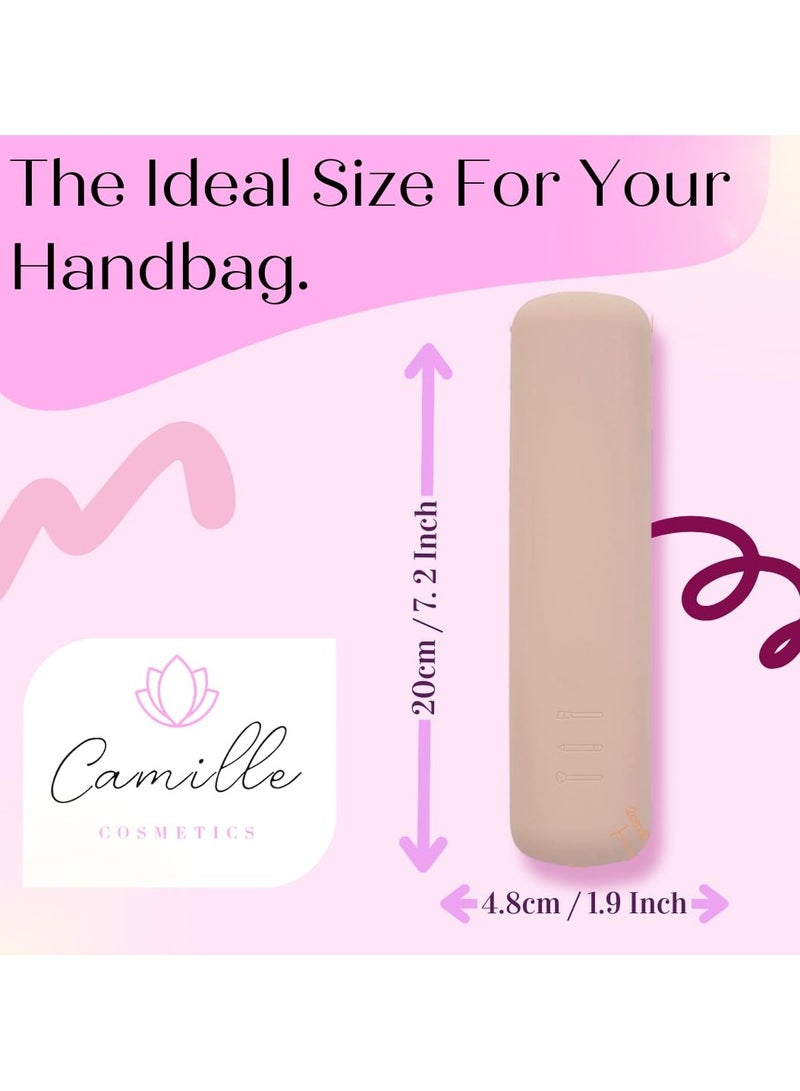 Silicone Makeup Brush Holder & Makeup Sponge Holder - Travel Makeup Brush Holder - Silicone Brush Holder Protects Makeup Brushes, Makeup Sponge Holder, Makeup Brush Travel Case - Image 4