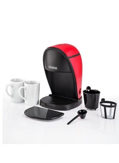 BLACK&DECKER Coffee Maker Machine ,450W ,250ml Water Tank, 2-Cup Drip & Espresso Brewer, Includes Two Mugs ( DCM48 )  - Image 1