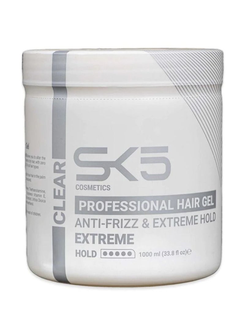 SK5 COSMETICS Clear hair gel perfect hold anti frizz 1000ml