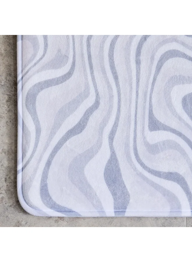 Home Box Austin Lila Foam Printed Bath Mat - 35x55 cm
