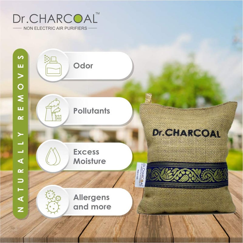 Dr. CHARCOAL Dr CHARCOAL Activated Carbon Air Purifier Bag to remove Odor and Moisture from Car Bathroom and Kitchen 200 Grams Classic Khaki - Image 3