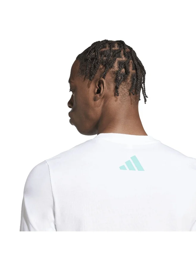 adidas تيشيرتات رجالي موتور سبورت بيضاء من Mer Dna Gftee مقاس XS