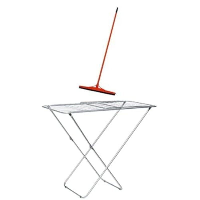 Floor Wiper 120cm Long Handle + Winsor Steel Clothes Dryer - Image 1