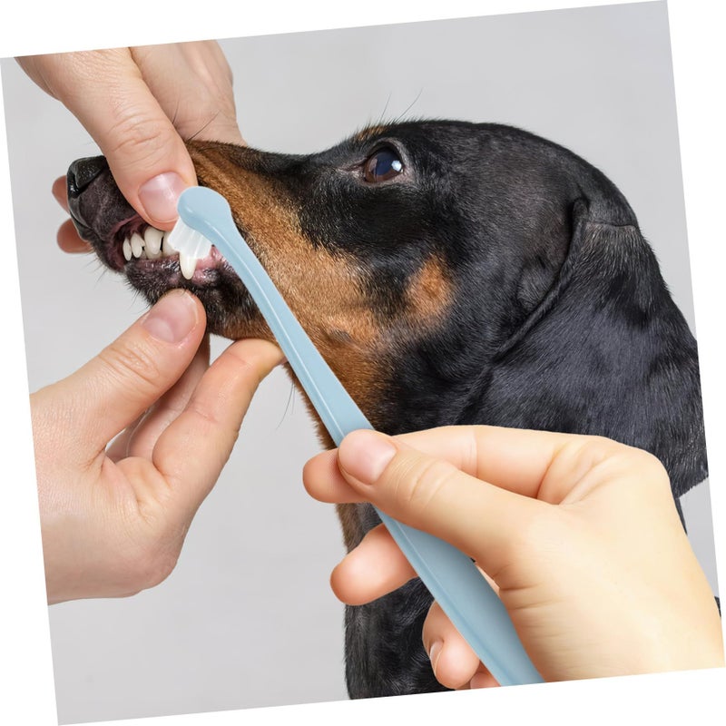 Soft Round Head Pet Toothbrush For Dogs And Cats Puppies Small Breeds Oral Hygiene Fresh Breath Healthy Gums - Image 3