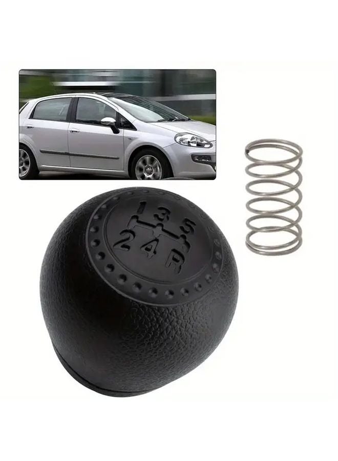 Black 5 Speed 6 Speed Gear Shift Knob with Gear Return Spring Fits FIAT Punto 188 1999 2012 - Image 4