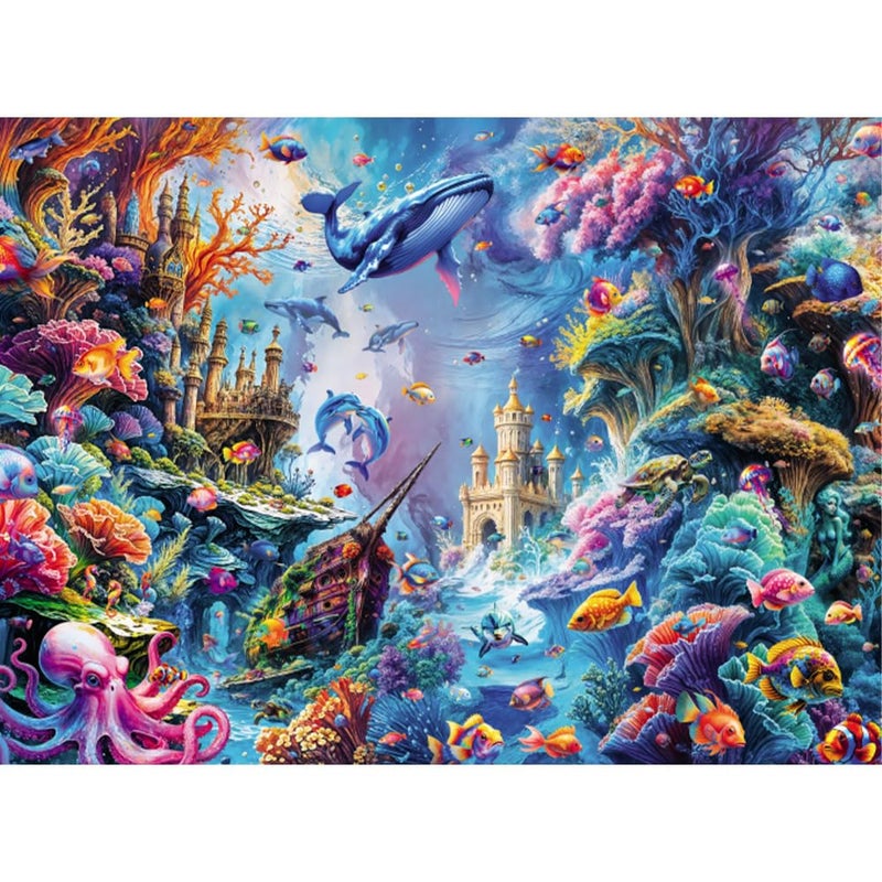 Trefl - Square Box - Underwater Life - 3000 Piece Jigsaw Puzzle Red 46"x33" Print, DIY, Creative Fun, Classic Jigsaw for Adults and Children from 15 Years Old - Image 2