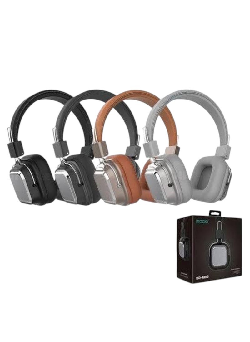 Sodo Sd-1003 Wireless Music Headset with Built-in Microphone for Walk and Talk - Grey
