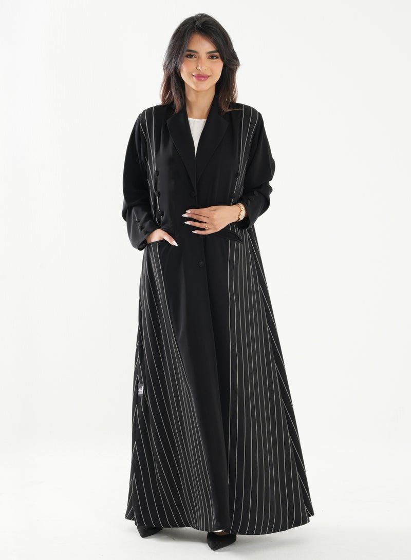 Rosette Abaya Formal Nada Blazer-Style Button Style - Image 1