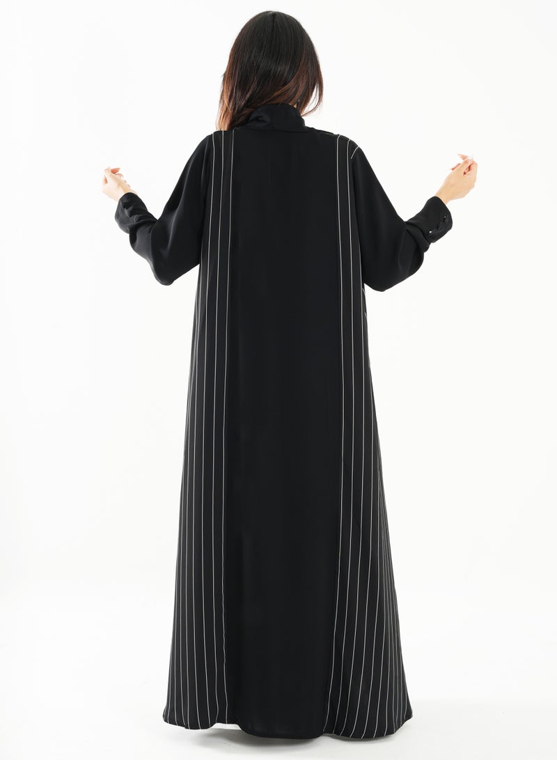 Rosette Abaya Formal Nada Blazer-Style Button Style - Image 2