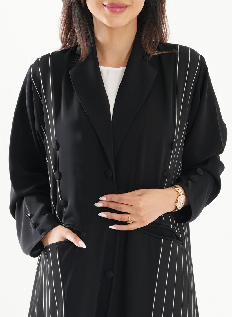 Rosette Abaya Formal Nada Blazer-Style Button Style - Image 4