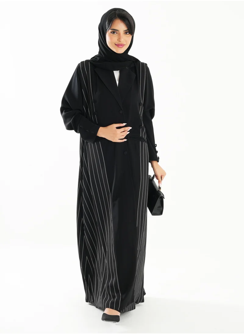 Rosette Abaya Formal Blazer-Style Button Style
