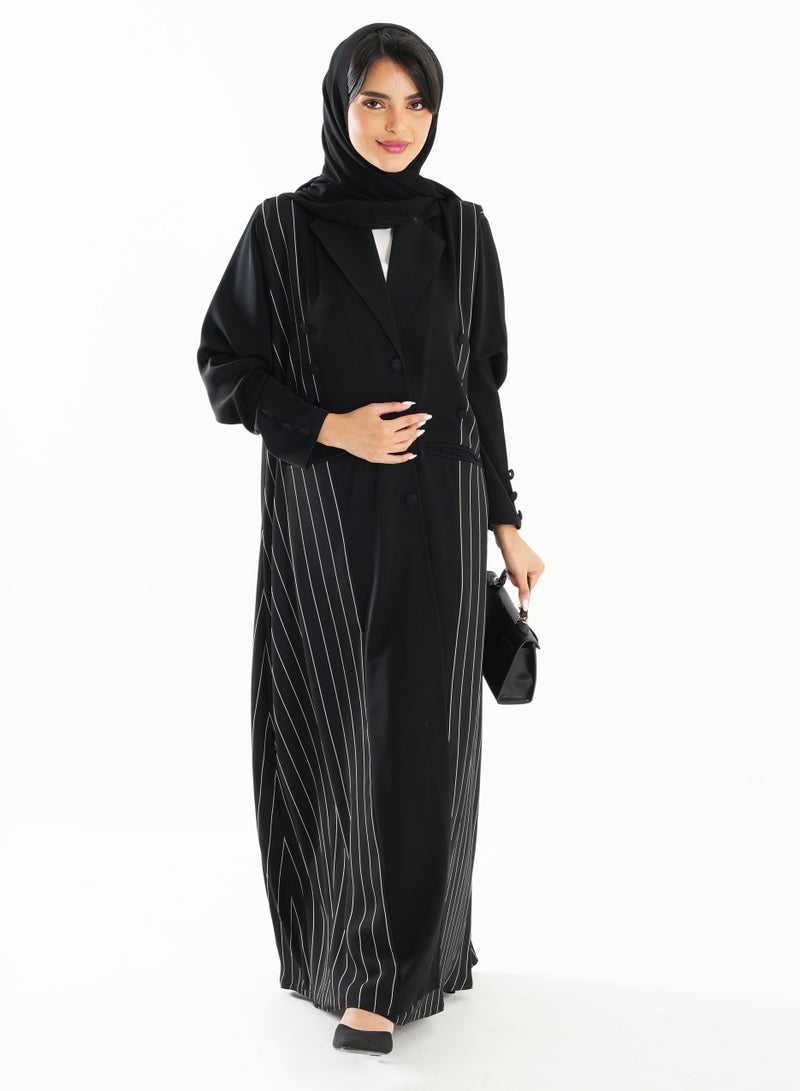 Rosette Abaya Formal Nada Blazer-Style Button Style - Image 3