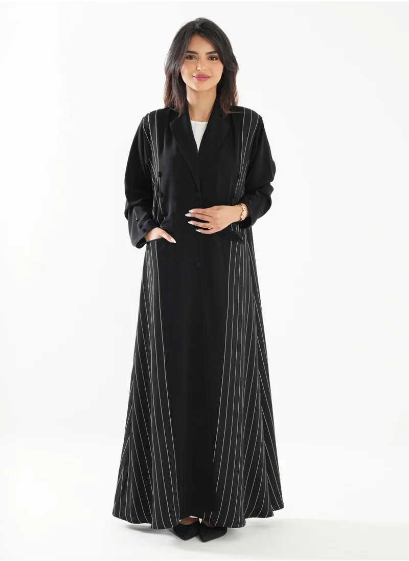 Rosette Abaya Formal Blazer-Style Button Style
