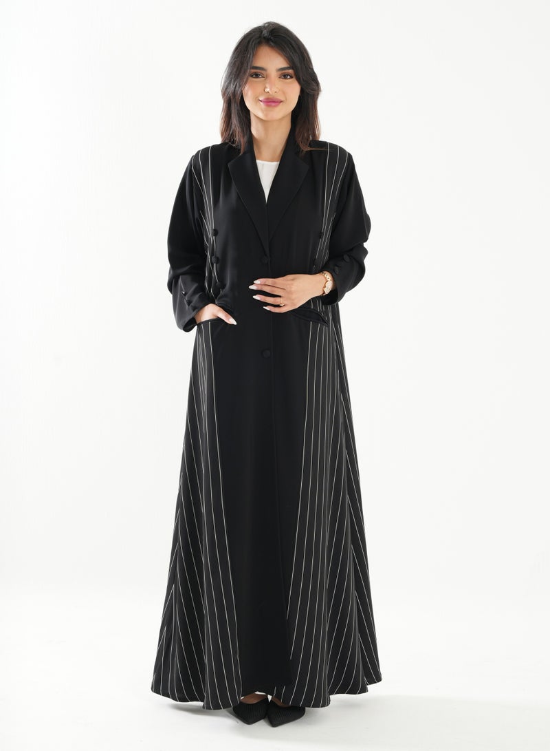 Rosette Abaya Formal Nada Blazer-Style Button Style - Image 5