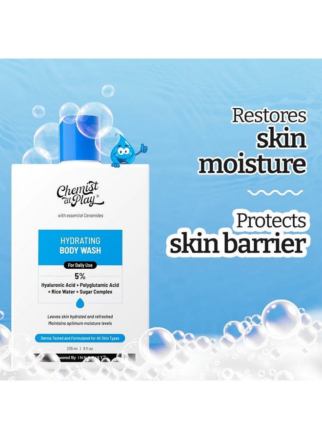 كيميست_أت_بلاي غسول الجسم المرطب من Chemist at Play | غسول الجسم بحمض الهيالورونيك بنسبة 5% لترطيب مكثف | يقلل من التقشر والحكة | للبشرة الجافة | حمض البولي غلوتاميك وحمض الهيالورونيك | للنساء والرجال | 236 مل - Image 3