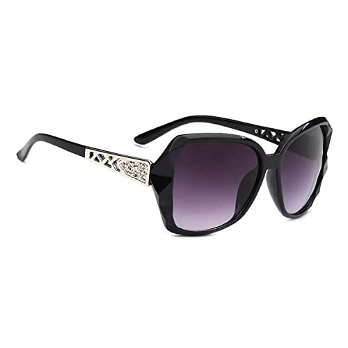 Dervin UV Protected Han Edition Designer Oversized Sunglasses for Women (Black) - Pack of 1 - Image 1