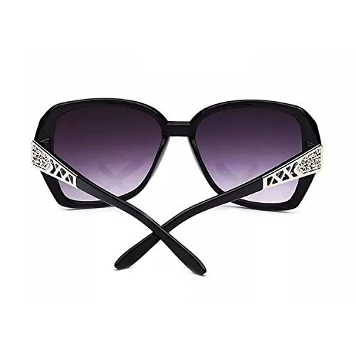 Dervin UV Protected Han Edition Designer Oversized Sunglasses for Women (Black) - Pack of 1 - Image 4