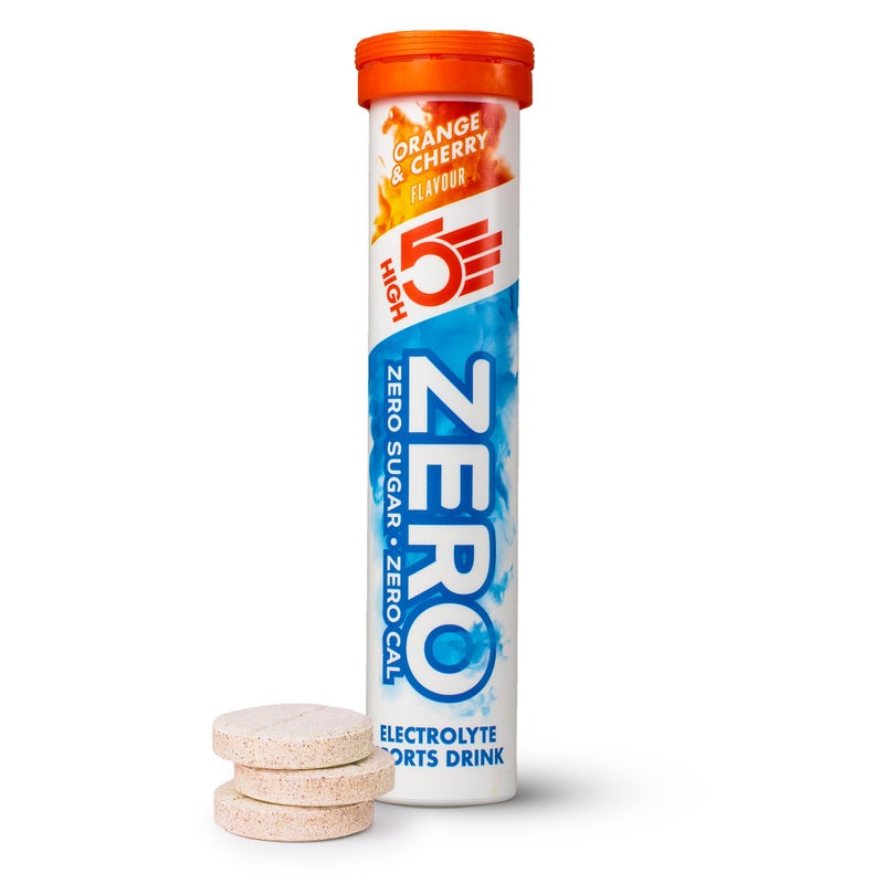 High5 ZERO Electrolyte Tablets - Hydration Tablets Enhanced with Vitamin C - 0 Calories & Sugar Free - Boost Hydration, Performance & Wellness - Orange & Cherry (20x, Pack of 1) - Image 1