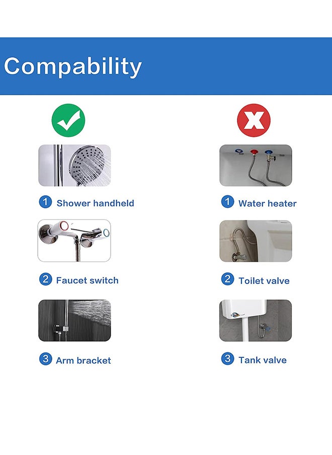 Generic 1.5 meter stainless steel shower hose, flexible and leak-proof  - Image 3