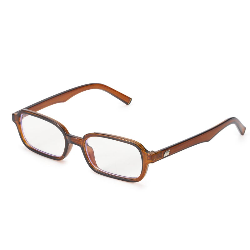 SODQW Retro Fake Glasses Blue Light Glasses for Women Trendy Vintage Small Rectangle Eyewear with Non Prescription Lens - Image 2