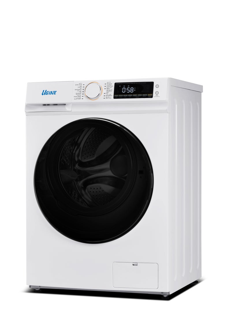Ugine Front Load Washing Machine 11kg, Wi-Fi and Remote Control 100% Thermal Drying, Inverter, 23% Energy Saving, 11% Less Noise, White, UWMFLC11W - Image 1