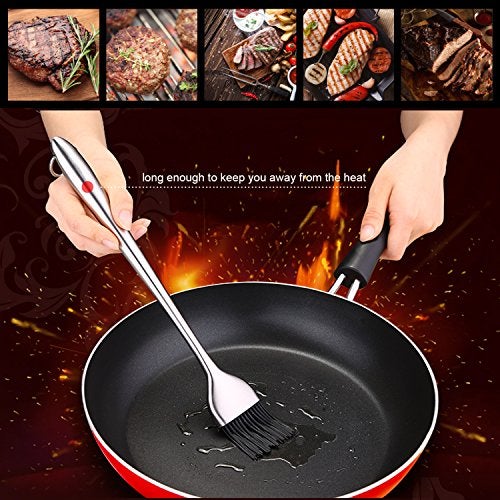 Kaycrown Stainless Steel Turkey Baster With BBQ/Grill Basting Brush, Commercial Grade Quality Rubber Bulb Including 2 Flavor Needles And Cleaning Brush For Easy Clean Up - Image 3