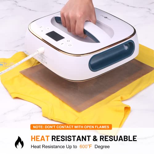 HTVRONT Teflon Sheets for Heat Press - 12" x 8 FT Non Stick PTFE Teflon Sheets Reusable Teflon Paper Roll Heat Resistant Teflon Mat - Image 2