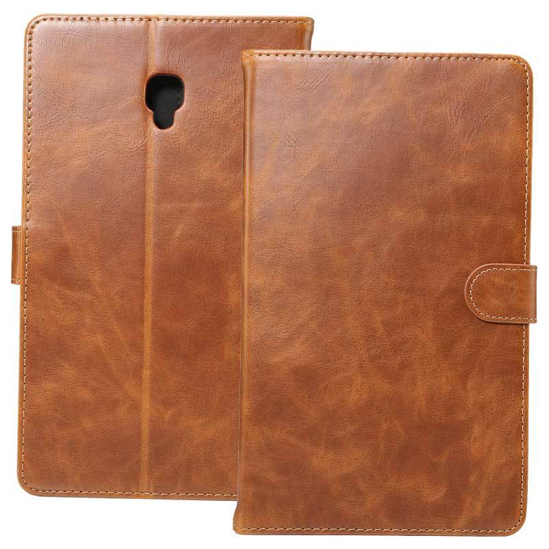 Retro Crazy Horse Pattern Tab A T380 Flat Leather Case Flip Card Holder For Samsung T580 Protective Case - Image 3