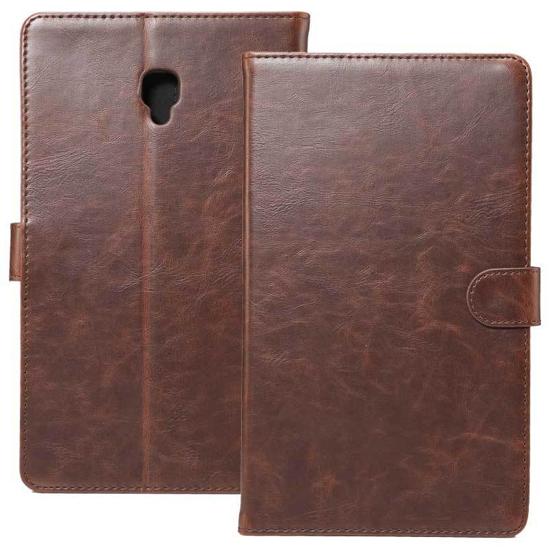 Retro Crazy Horse Pattern Tab A T380 Flat Leather Case Flip Card Holder For Samsung T580 Protective Case - Image 2