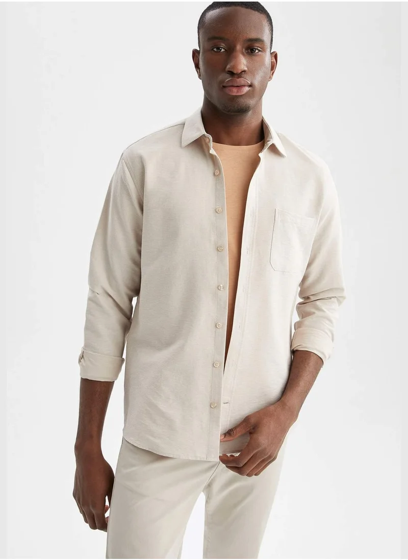 ديفاكتو Regular Fit Long Sleeve Shirt