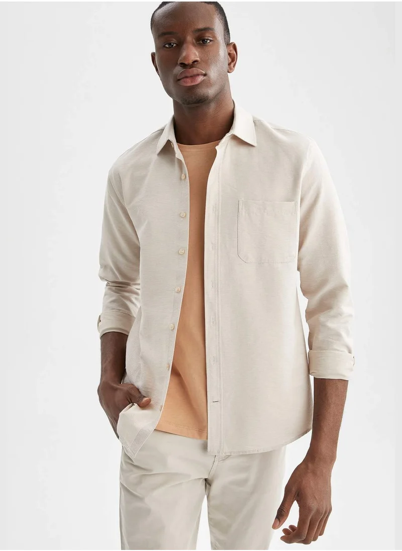 ديفاكتو Regular Fit Long Sleeve Shirt