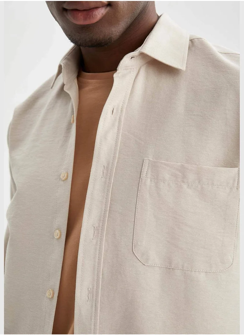 ديفاكتو Regular Fit Long Sleeve Shirt